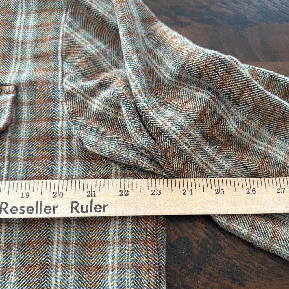 Carbon2cobalt Mens XL Brown Plaid Flannel Shacket Effortlessly Cool 134026 - Picture 5 of 10